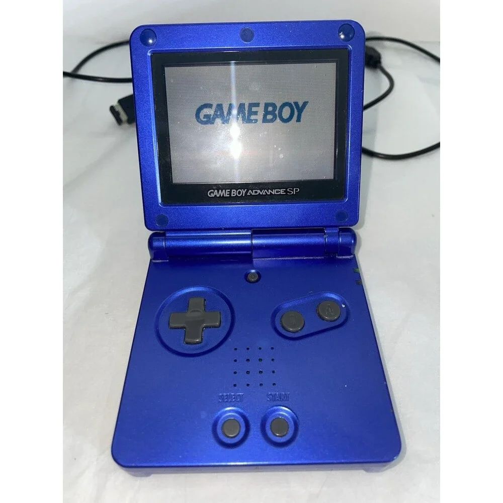 Nintendo Game Boy Advance SP AGS-001 Cobalt Blue Tested New Battery USB Charger